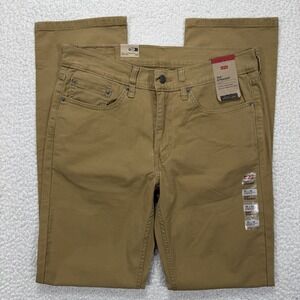 Levis 514 Straight Jeans Mens 32x34 Khaki Stretch Casual Classic Normcore NWT